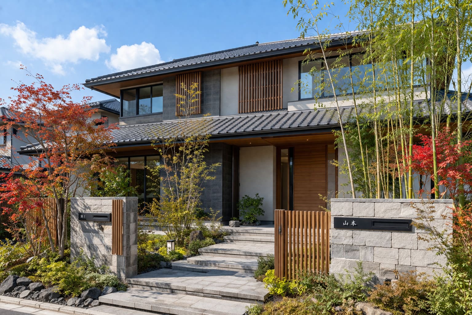 一条工務店のような和モダンテイストの住宅外観