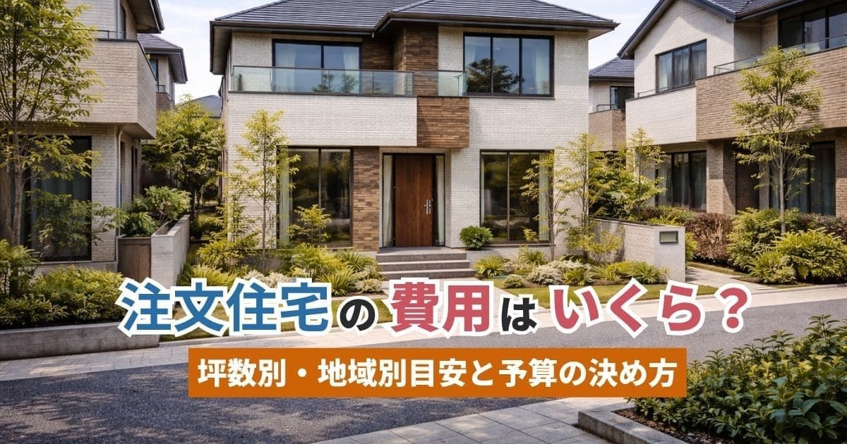 注文住宅の相場はいくら？坪数別・地域別の費用目安と予算の決め方を解説