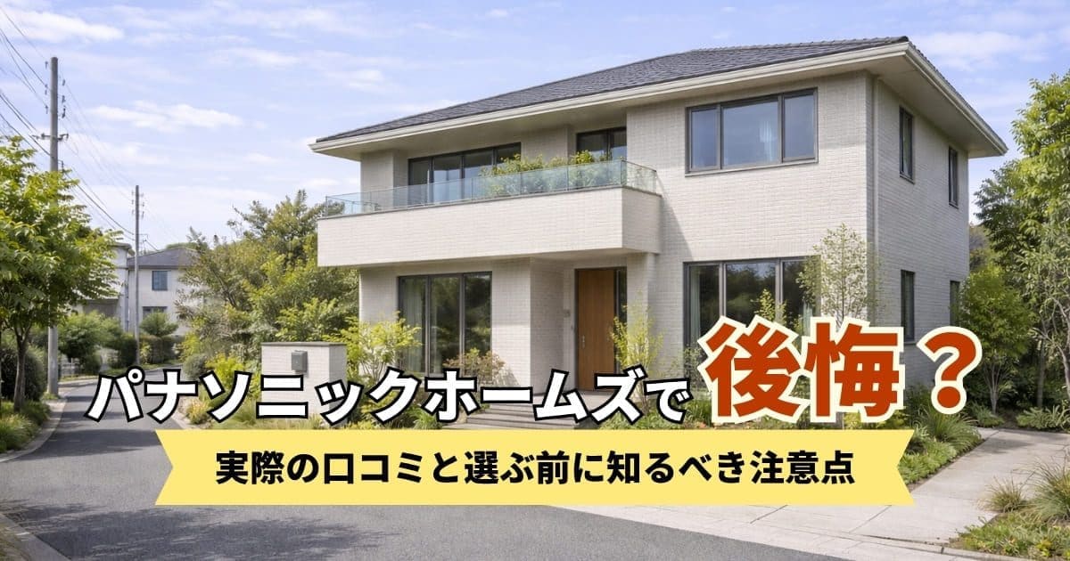 パナソニックホームズで後悔？実際の口コミと選ぶ前に知るべき注意点
