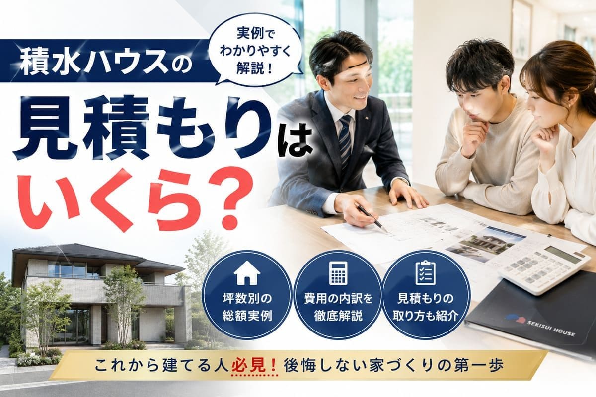 積水ハウスの見積もりはいくら？坪数別の総額実例と見積もりの取り方を解説