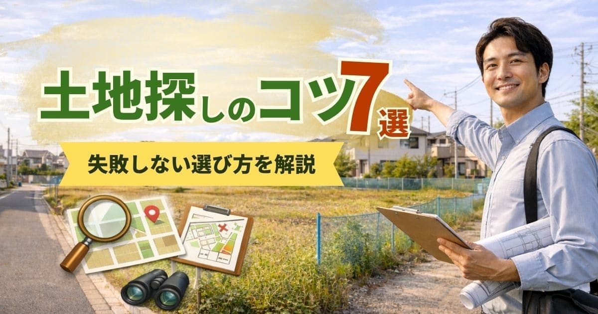 土地探しのコツ7選｜注文住宅を建てた筆者が失敗しない選び方を解説